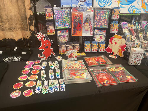 Tiney Incubus &amp; Itsey Angel Products Display @ Towson University Art Sale, Fall 2025