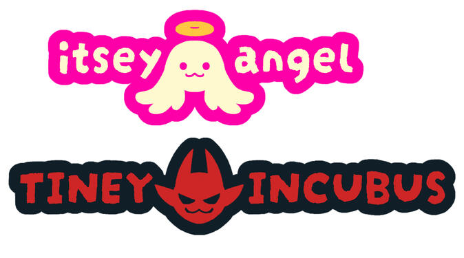 Itsey Angel &amp; Tiney Incubus Logo Designs, Fall 2025